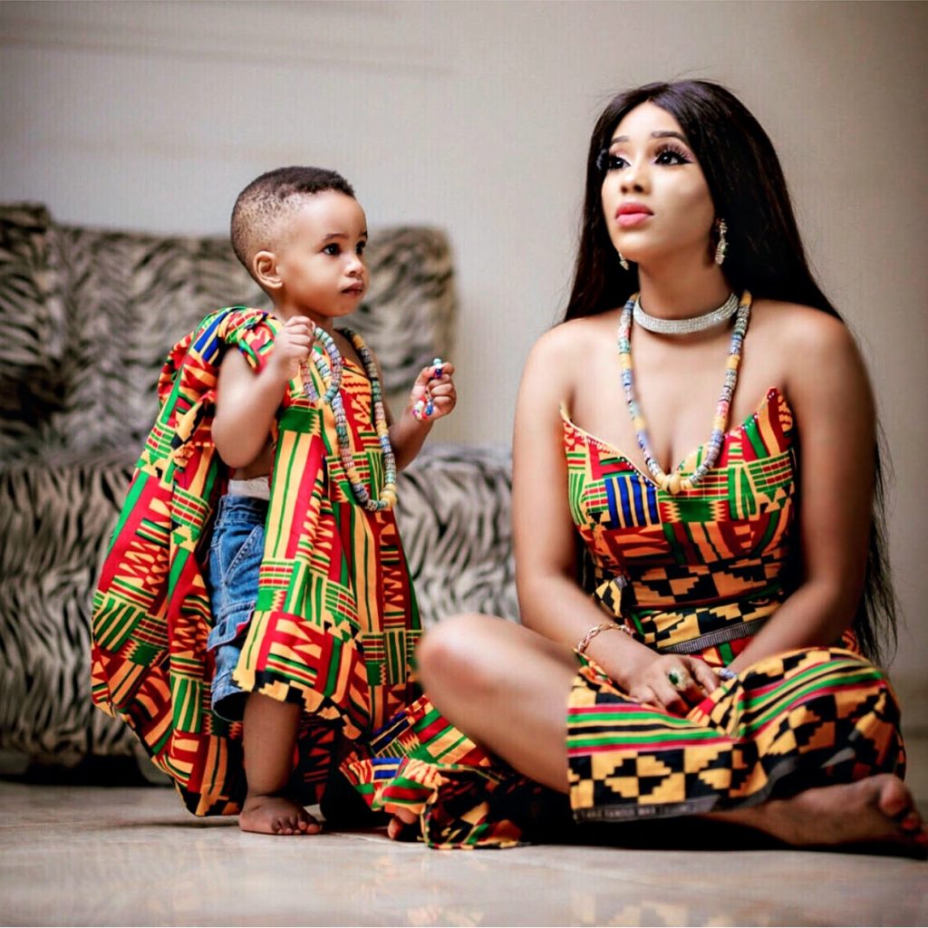 mother and infant son matching outfits