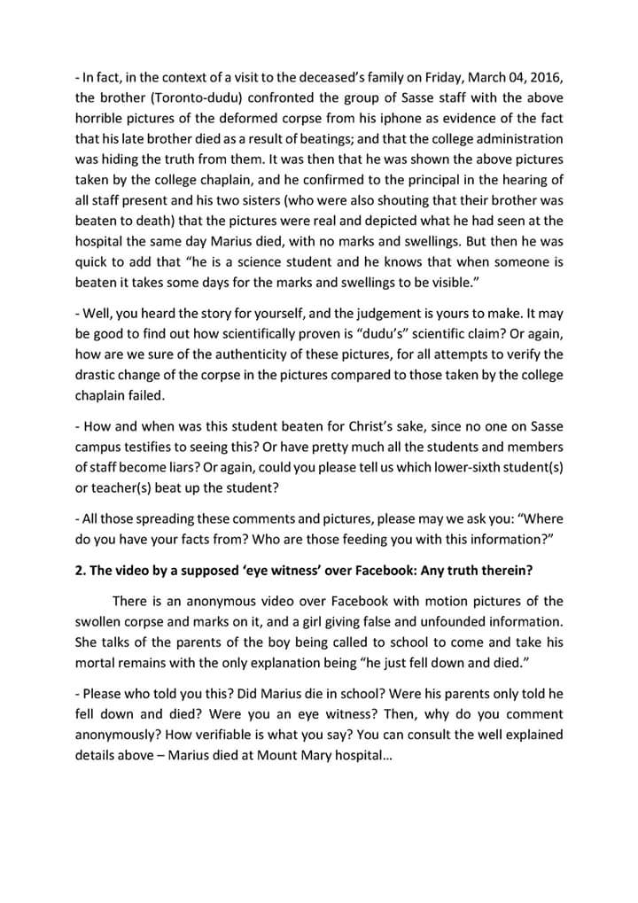 Sasse Letter 6